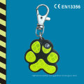 Reflective Yellow Dog′s Paw Hard Hanger with LED Light